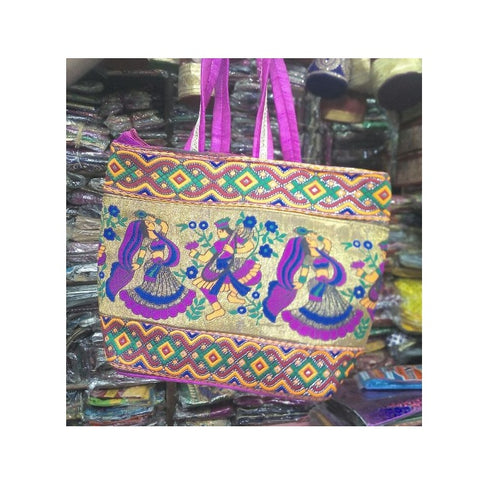 Fancy Hand Bag With Work  Pack Of 12 - 2000gms